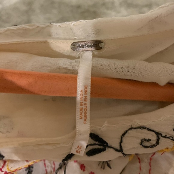 Embroidered Free People Cream Dress - Picture 5 of 9